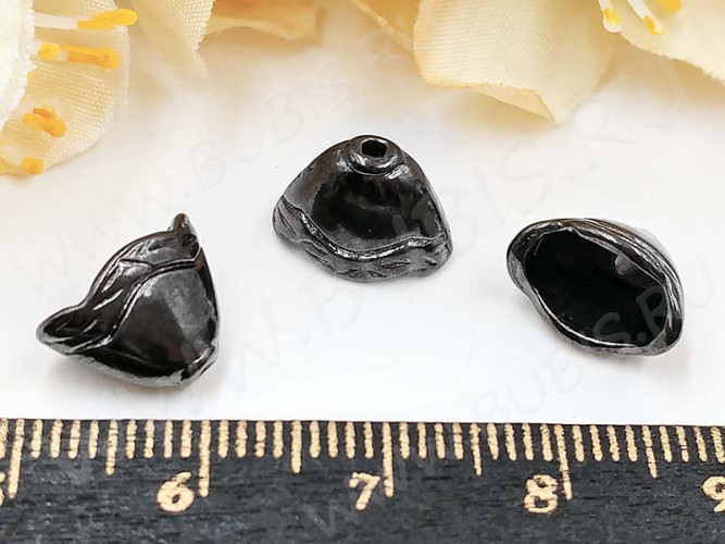 260 Шапочка-колпачок 11,5*8*8мм чёрный никель (литьё)