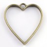 Купить Подвеска Рамка 09 Сердце 34*30*3,7мм античная бронза (литьё) с доставкой по России