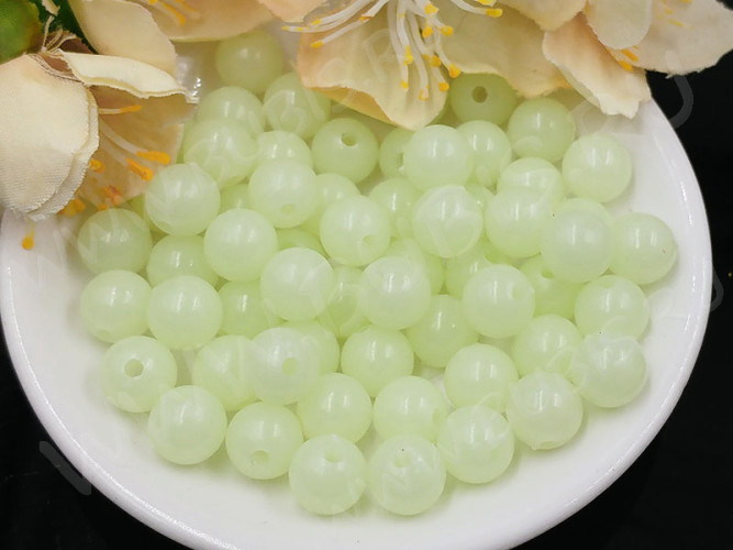 Бусина округлая 59 Шар 8мм СВЕТОНАКОПИТЕЛЬНЫЙ непрозрачный (акрил) (20шт.)