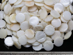 Бусина Круг 05 перламутр 11,5*11,5*3мм белый (перламутр и ракушки) (10шт.)