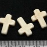 Купить Бусина каменная Крестик 03 Бирюза 16*12*4мм молочный (камни) с доставкой по России