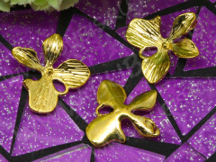 Подвеска Цветочек 38 коннектор 15,5*15,5*3,5мм золотистый (LUX Китай) (Brass)