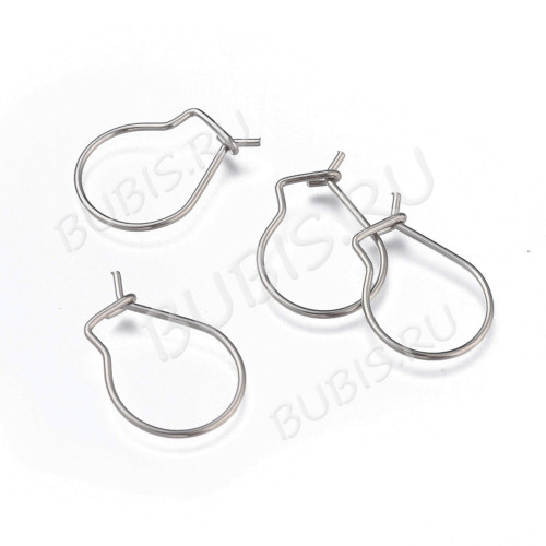 Швензы-петли №20 кольца 19*13*0,8мм цвет платины (Хирургическая сталь) (1 пара)
