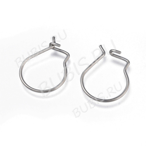 Швензы-петли №20 кольца 19*13*0,8мм цвет платины (Хирургическая сталь) (1 пара)