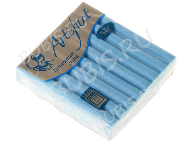 Полимерная глина Артефакт 7611 голубой перламутр 56г.