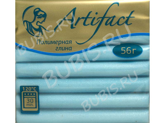 Полимерная глина Артефакт 7611 голубой перламутр 56г.