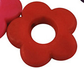 Бусина акрил Цветочек 27 матовый рамка 14*13,5*3,3мм красный непрозрачный (акрил) (10шт.)