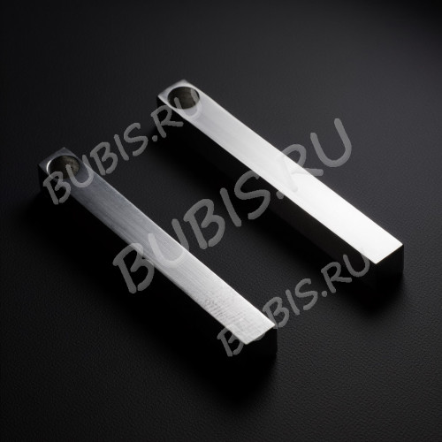 Подвеска палочка 04 кулон кубоид стальной параллелепипед 40*5мм цвет платины (Хирургическая сталь)