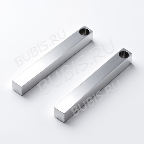 Подвеска палочка 04 кулон кубоид стальной параллелепипед 40*5мм цвет платины (Хирургическая сталь)