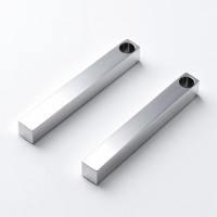 Подвеска палочка 04 кулон кубоид стальной параллелепипед 40*5мм цвет платины (Хирургическая сталь)