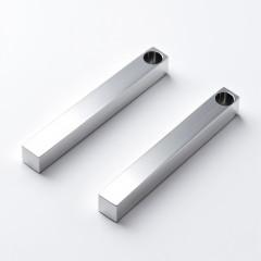 Подвеска палочка 04 кулон кубоид стальной параллелепипед 40*5мм цвет платины (Хирургическая сталь)