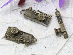 Подвеска Фотоаппарат 06 3D ретро 17,5*7*6мм античная бронза (литьё)