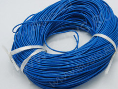 Шнур кожаный 12 воловья кожа округлый 1мм темно-голубо-бирюзовый (1м)