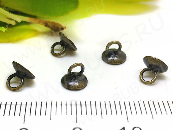 Концевик 085 шапочка подвеска 5,5*6*6мм античная бронза (Brass)