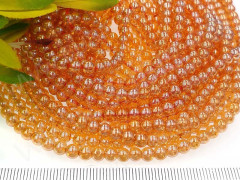 (СКИДКИ!!!) Бусина округлая Имитация Опала 4мм золотистая с глянцем прозрачная (стекло) (НИТЬ)