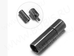 Замочек-застёжка №56 штыковой для вклеивания (4мм) со штырьком 17*5мм черный никель (Brass)