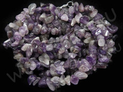 Галтовка крупная 10-14мм Аметист натуральный (нить с замком 42-45см)