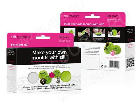 Силиконовая паста SILLI быстро застывающая для изготовления молдов синяя (150г)