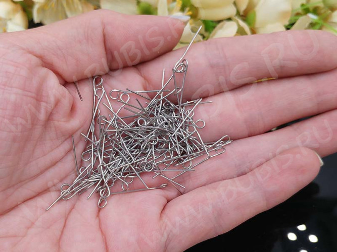 Штифт с петлёй 20*0,6мм стальной (Хирургическая сталь) (50шт)