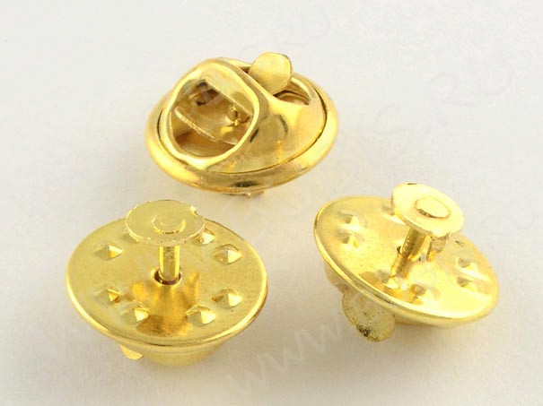 Основа (заготовка) для броши №101 Значок с площадкой 4,5мм золотистая (Iron) (10шт)
