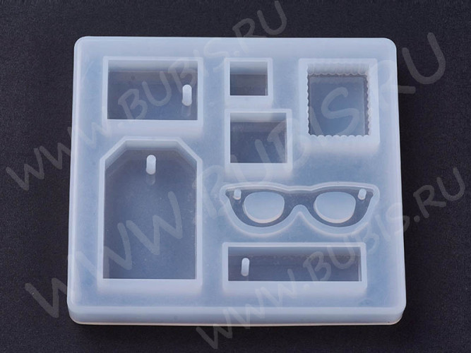 Молд 070 для эпоксидной смолы 90*80*11мм Подвески и Кулоны (силикон)