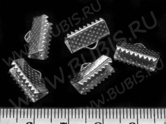 Зажимы №31 для лент 13*7*5мм цвет платины (Iron) (20шт)