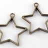 Купить Подвеска Рамка 18 Звезда 35*33,5*3,5мм античная бронза (литьё) с доставкой по России