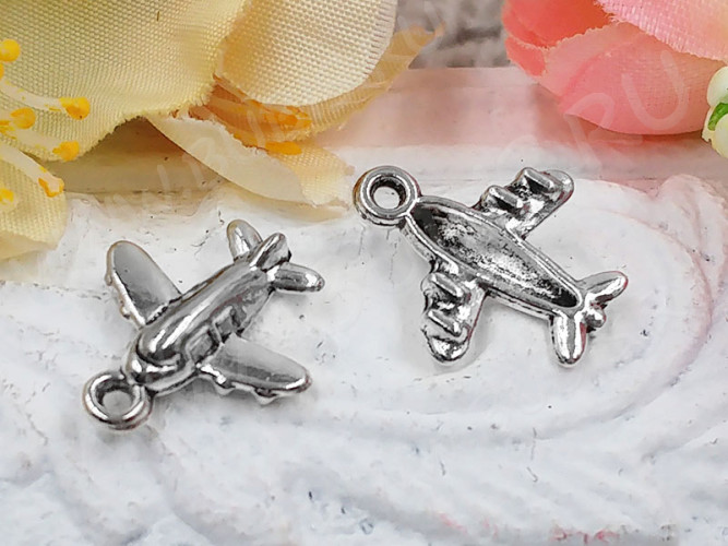 (СКИДКИ!!!) Подвеска Самолёт 0715,5*13,5*3мм античное серебро (литьё) (10шт.)