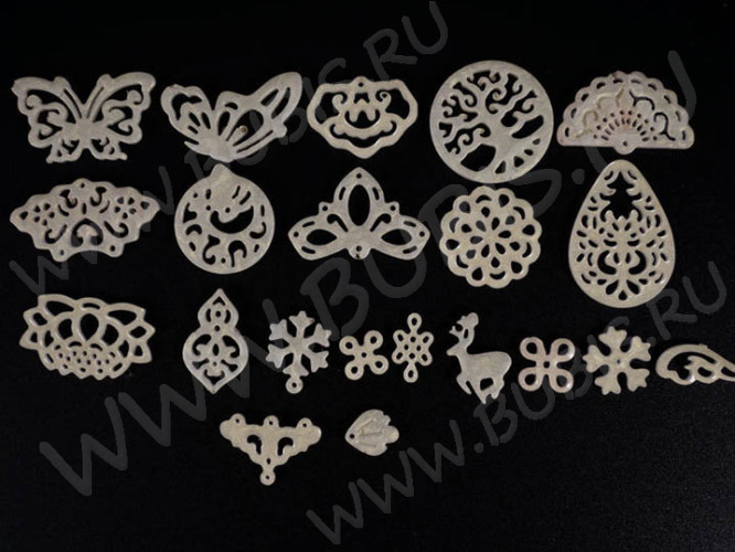 Молд 114 для эпоксидной смолы 144*100*4мм Подвески и Коннекторы ажурные (силикон)