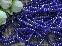 Бусина кристалл гранёный Абакус 4,3*4*3,5мм синий прозрачный (имитация Сваровски) (20шт.)