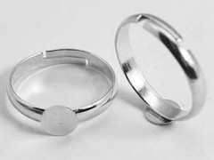 Основа (заготовка) для кольца 083 17мм с платформой 6мм цвет платины (Brass)