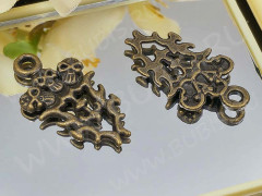 Подвеска 3 черепа 02 28*15,5*2мм античная бронза (литьё)