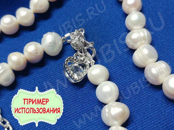 Подвеска Сердечко 70 3D с кубическим цирконием 11,5*9*5мм чёрный никель (сплав и фианит)