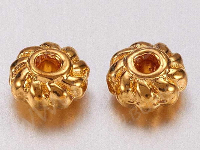 (СКИДКИ!!!) Рондели 101 Бусина Юла 4*4*2,3мм золотистые (литьё) (50шт.)