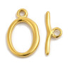 Купить 180-G Тоггл Овал  22*14мм и 19*7мм Real Gold Plated 18K золотистый (Хирургическая сталь) с доставкой по России