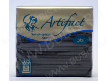 Полимерная глина Артефакт 291 черный с блестками 56г.