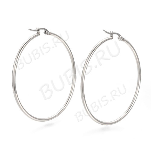 Швензы-кольца №13 50*2мм цвет платины (Хирургическая сталь) (1 пара) 