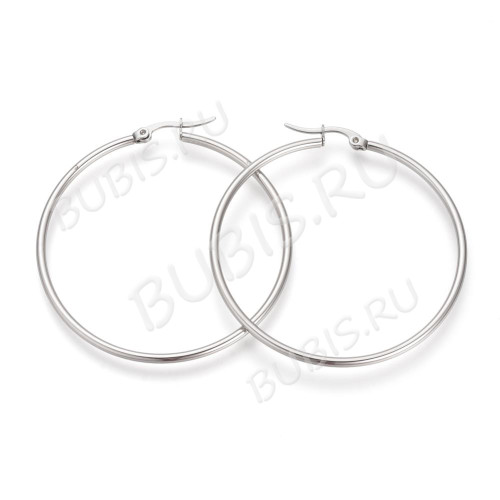 Швензы-кольца №13 50*2мм цвет платины (Хирургическая сталь) (1 пара) 