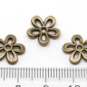 Купить (СКИДКИ!!!) 141 Шапочка Цветочек 12*12*2,3мм античная бронза (литьё) (10шт.) с доставкой по России