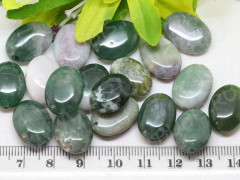 Бусина каменная Овал 39 18*13*4,5мм Гелиотроп натуральный (камни)