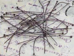 Штифт с ШАРИКОМ 50*0,6мм античная медь (Brass) (10шт.)