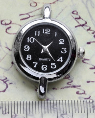 Заготовка для часов 047 32*25*7,5мм цвет платины+чёрный (часы)