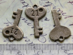 Подвеска Ключик 34 &quot;21&quot; 22*14*1,6мм античная бронза (литьё)