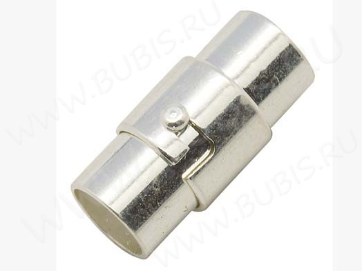 Магнитный замочек №36 слайдер лифт для вклеивания 4мм 16*7*6мм серебристый (Brass)