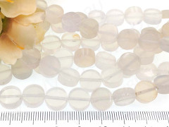 (СКИДКИ!!!) Бусина каменная Круг 37 10*10*4,5мм Агат молочный (камни) (10шт.)