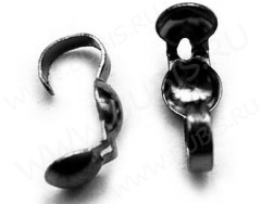Зажимы №25 Калотты 9*3,5мм черный никель (Iron) (20шт.)