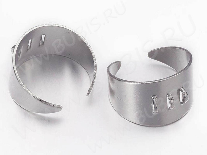 Основа (заготовка) для кольца 107 17мм с 3-мя петельками цвет платины (Brass)