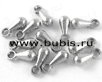 (СКИДКИ!!!) Капелька - окончание для цепочки 01 6,8*2,7*2,7мм цвет платины (литьё) (50шт.)