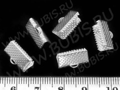 Зажимы №31 для лент 13*7*5мм серебристые (Iron) (20шт)