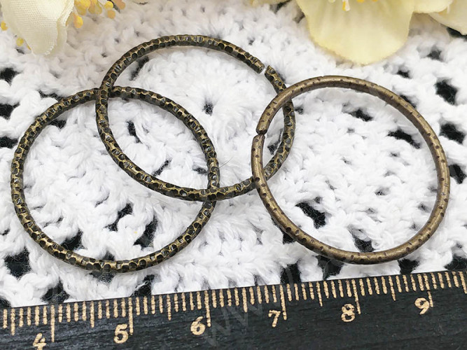 (СКИДКИ!!!) Кольцо декоративное 39 рамка разъёмное 30*30*1,8мм античная бронза (Iron) (10шт.)